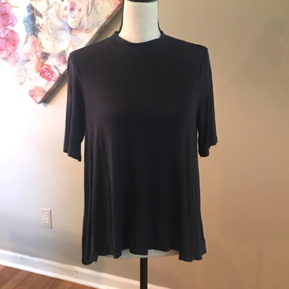 American Eagle Open Back Mock Neck Top